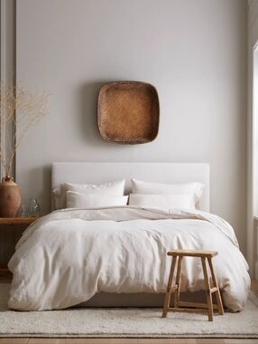 NWT Quince European Linen Duvet Cover King Cal King Sand 100% Linen $174